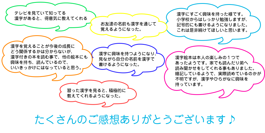 石井式漢字教育法の保護者の声